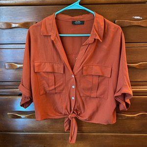 Burnt orange, short sleeve top